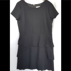 Ann Taylor Loft 14 Tiered Ruffles Shift Dress